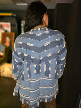 Load image into Gallery viewer, Edward Scissorhands on project Runway Chambray blazer | by Anage | Size Small