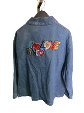 Load image into Gallery viewer, Bingo Queen Bee Jean Sequins Top | by Tantrums | Size 2X