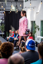 Load image into Gallery viewer, JK Varsity Blazer Pink and White Leader of the Pack Blazer Dress | by KH House of Khaddar