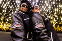 Load image into Gallery viewer, Secret Society Thrifters ANONYMOUS Varsity Black Letterman’s leather jacket| By Mes Deux Amis