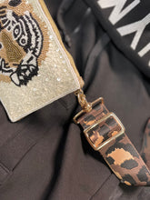 Load image into Gallery viewer, Eye of the Tiger is on you Beaded Cross Body Bag | by Rikki Design