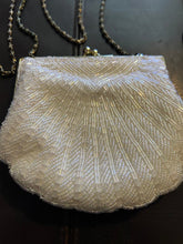 Load image into Gallery viewer, Vintage Lil Mermaid White Beaded sequin Purse |by Carlo Fellini | One Size
