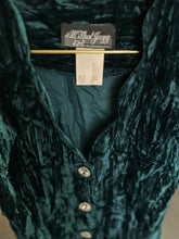 Load image into Gallery viewer, Peacocky Velvet Dress | By All That Jazz | Size 5/6 Petite Vintage
