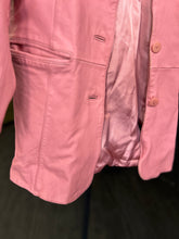 Load image into Gallery viewer, A Dose Pepto Bismal Leather Blazer | by Pamela Coy| Size 1X
