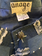 Load image into Gallery viewer, Edward Scissorhands on project Runway Chambray blazer | by Anage | Size Small
