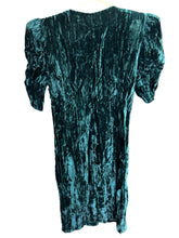 Load image into Gallery viewer, Peacocky Velvet Dress | By All That Jazz | Size 5/6 Petite Vintage
