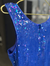 Load image into Gallery viewer, Well Kept Smurfette 2 Piece Sequin Dress Suit| by Jewel Queen | Size Small
