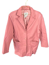 Load image into Gallery viewer, A Dose Pepto Bismal Leather Blazer | by Pamela Coy| Size 1X
