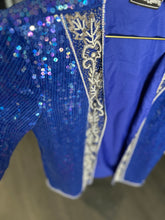 Load image into Gallery viewer, Well Kept Smurfette 2 Piece Sequin Dress Suit| by Jewel Queen | Size Small
