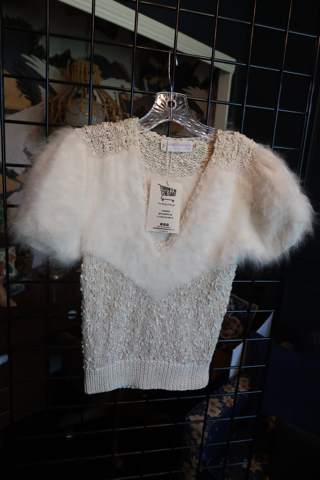 Grandma Anonymous Vintage Cream Knit by Childress & Block ASPEN | Size Small