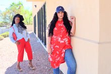 Load image into Gallery viewer, Red Flag MooMoo dress| by Liberty House by Tropicana Hawaii | Size Small-Medium
